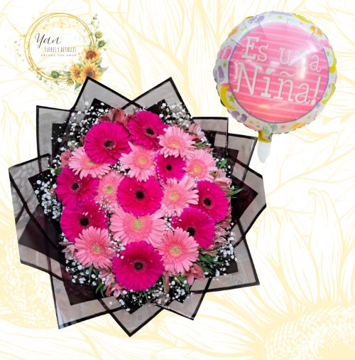 RAMO COQUETTE DE 17 GERBERAS""