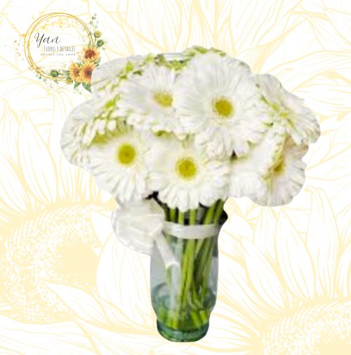 GERBERA EN FLORERO ELEGANTE"
