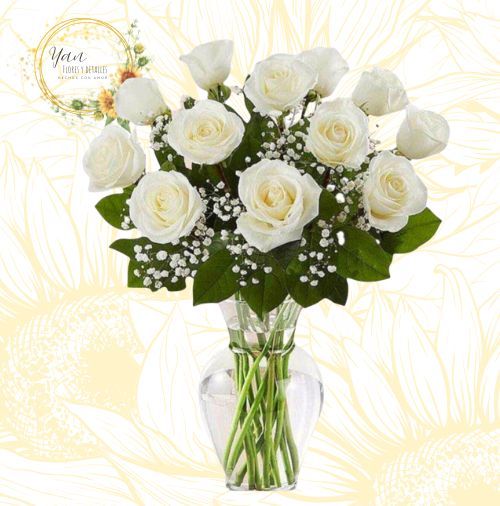 FLORERO ROSAS BLANCAS""