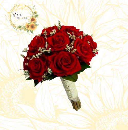 BOUQUET DE NOVIA CARMESÍ"