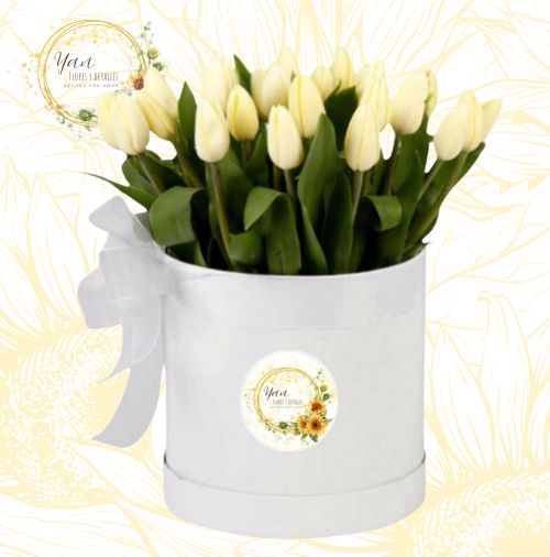 BOX CILINDRO DE 30 TULIPANES"