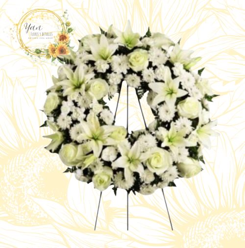 CORONA FLORAL BLANCA"