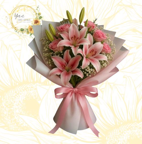 BOUQUET 6 ROSAS Y LILIUMS""