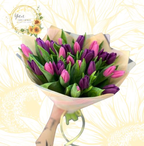 BELLO RAMO 25 TULIPANES"
