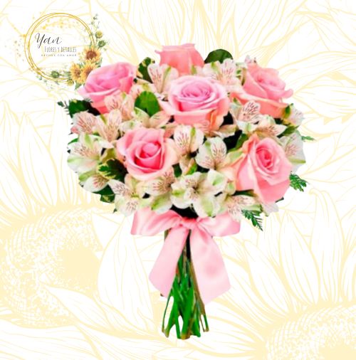 MIX ASTROMELIAS Y ROSAS