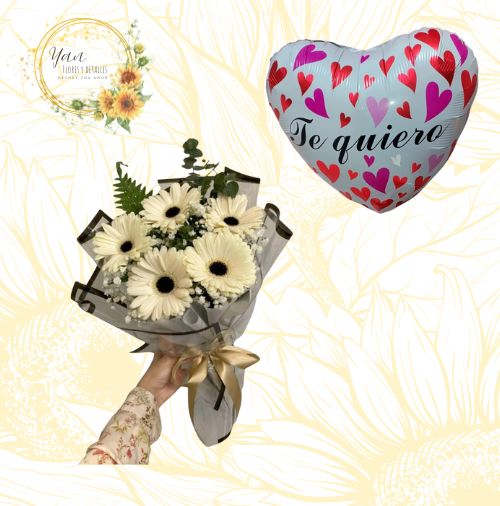 BOUQUET DE 5 GERBERAS