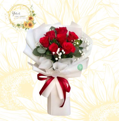 BOUQUET DE 7 ROSAS ROJAS""