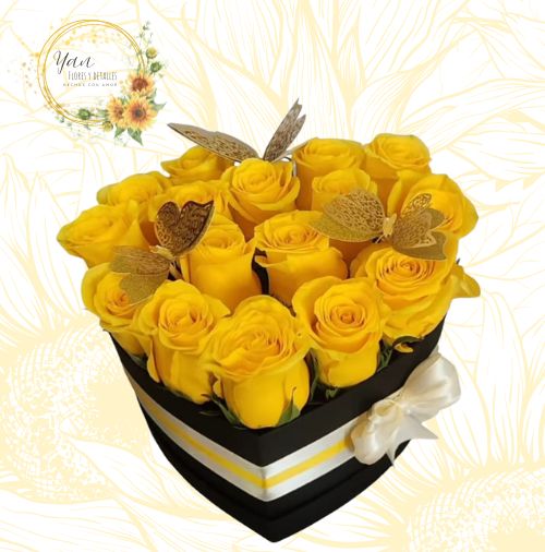 BOX CORAZON 15 ROSAS""