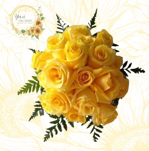 RAMO AMARILLO 15 ROSAS.