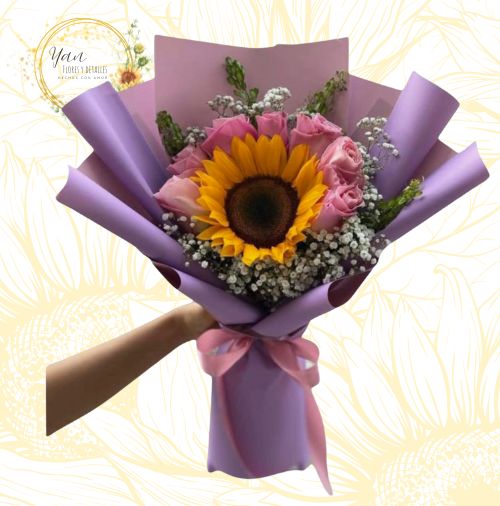 RAMO 7ROSAS Y GIRASOL""
