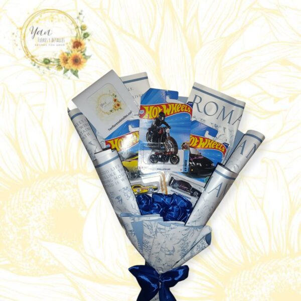 RAMO PARA EL 3 AUTOS HOTWHEELS 8 ROSAS ETERNAS