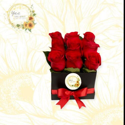 BOX DE 9 ROSAS ROJAS